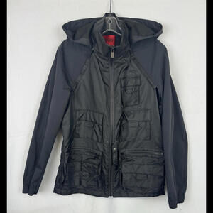 Hugo Boss Windbreaker Detachable Vest Utility Jacket Black Size M